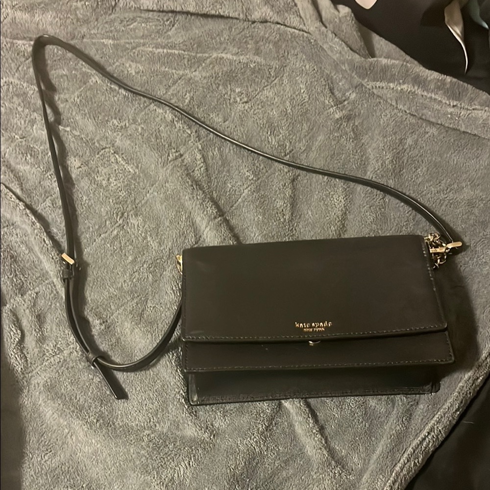 Sleek Kate Spade Black Crossbody Bag